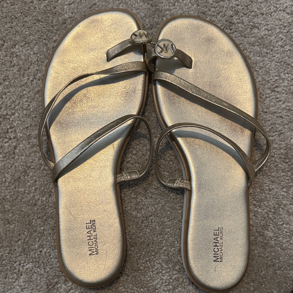 Michael Kors Metallic Gold Sandals 11M